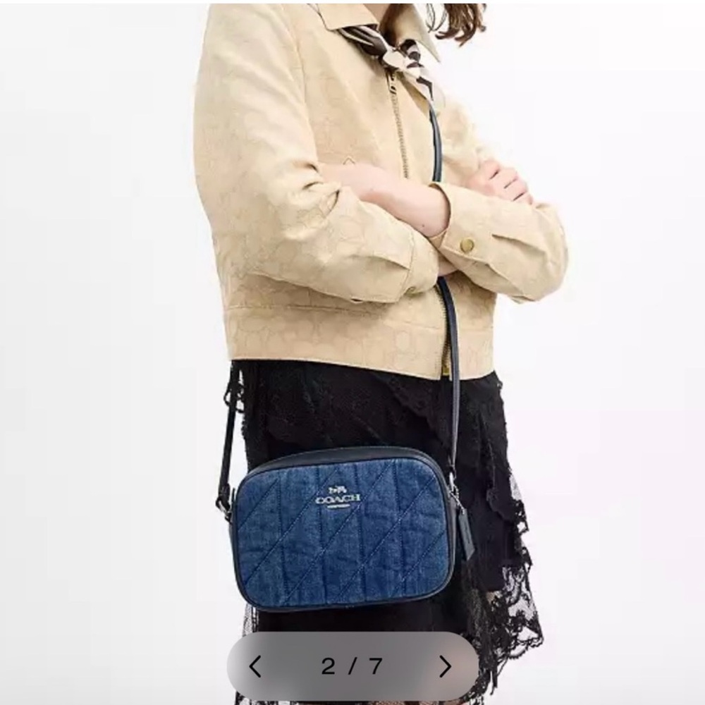‼️WOW‼️🌟SET 💙Coach NWT Denim Quilted Crossbody Bag & denim Coach Wallet‼️